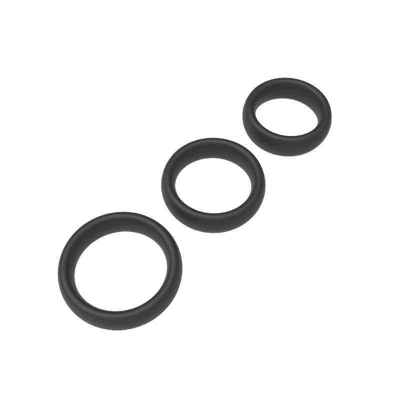 Набір ерекційних кілець - Erospace Men’s Play Set Of 3 Cock Rings B9