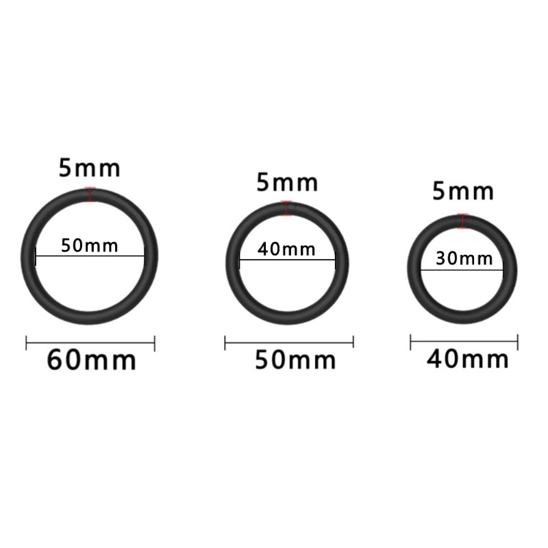 Ерекційні кільця - Erospace Men’s Play Set Of 3 Cock Rings B7