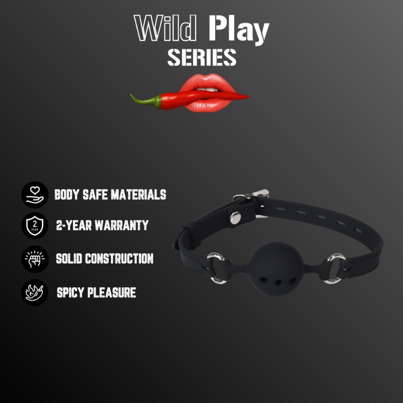 Кляп - Erospace Wild Play Mouth Gag With Silicone Ball C14