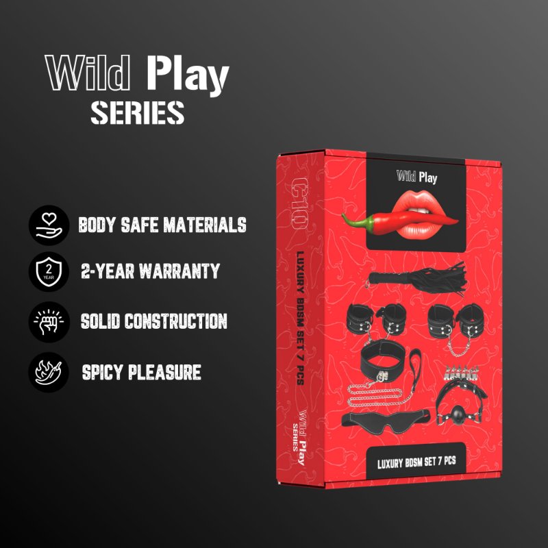 Набір БДСМ - Erospace Wild Play Luxury BDSM Set 7 pcs C10