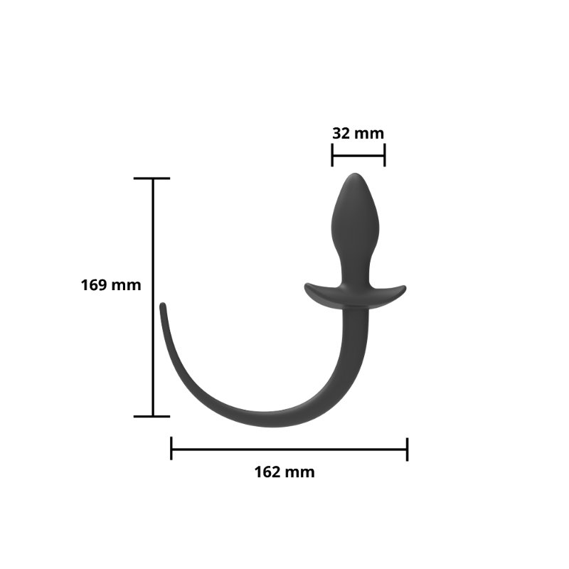 Анальна пробка - Erospace Wild Play Anal Plug With Tail C3