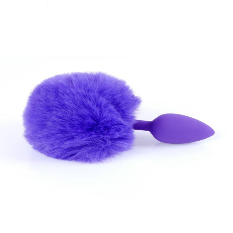 Анальна пробка - Bunny Tail Silicone Purple Plug Purple