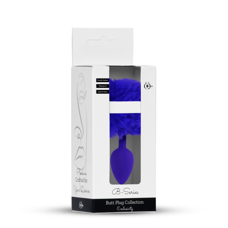 Анальна пробка - Bunny Tail Silicone Purple Plug Purple