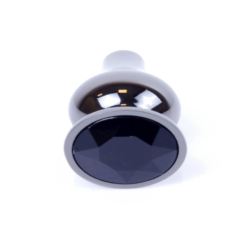 Анальна пробка - Jewellery Dark Silver BUTT PLUG- Black