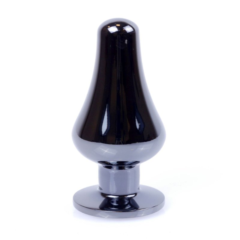 Анальна пробка - Jewellery Dark Silver BUTT PLUG- Black