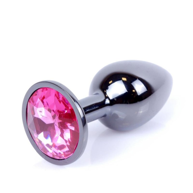 Анальна пробка - Jewellery Dark Silver Plug Pink