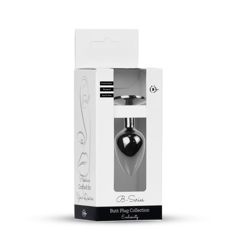 Анальна пробка - Jewellery Dark Silver Plug Pink
