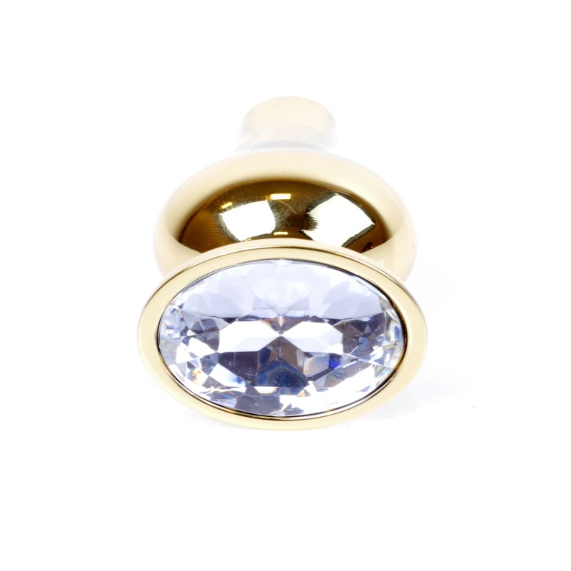 Анальна пробка - Jewellery Gold BUTT PLUG- Clear