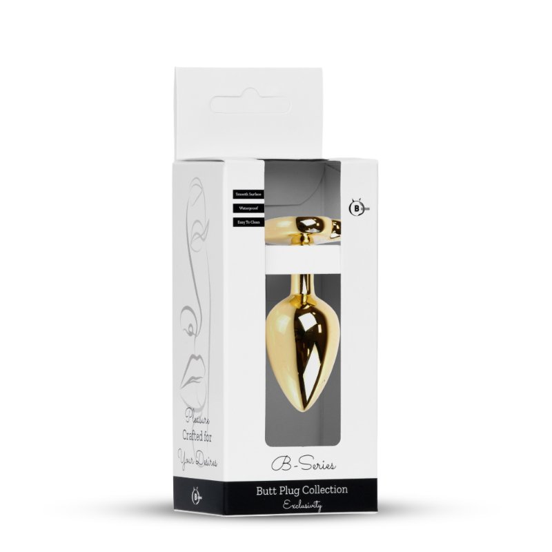 Анальна пробка - Jewellery Gold Heart Plug Light Pink