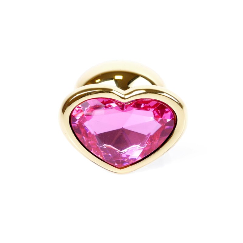 Анальна пробка - Jewellery Gold Heart Plug Pink