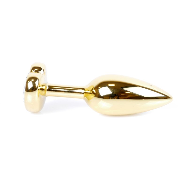 Анальна пробка - Jewellery Gold Heart Plug Red