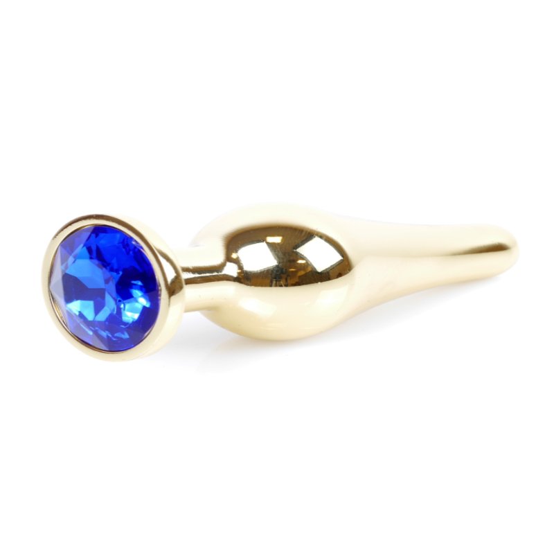 Анальна пробка - Jewellery Gold Long Plug Dark Blue
