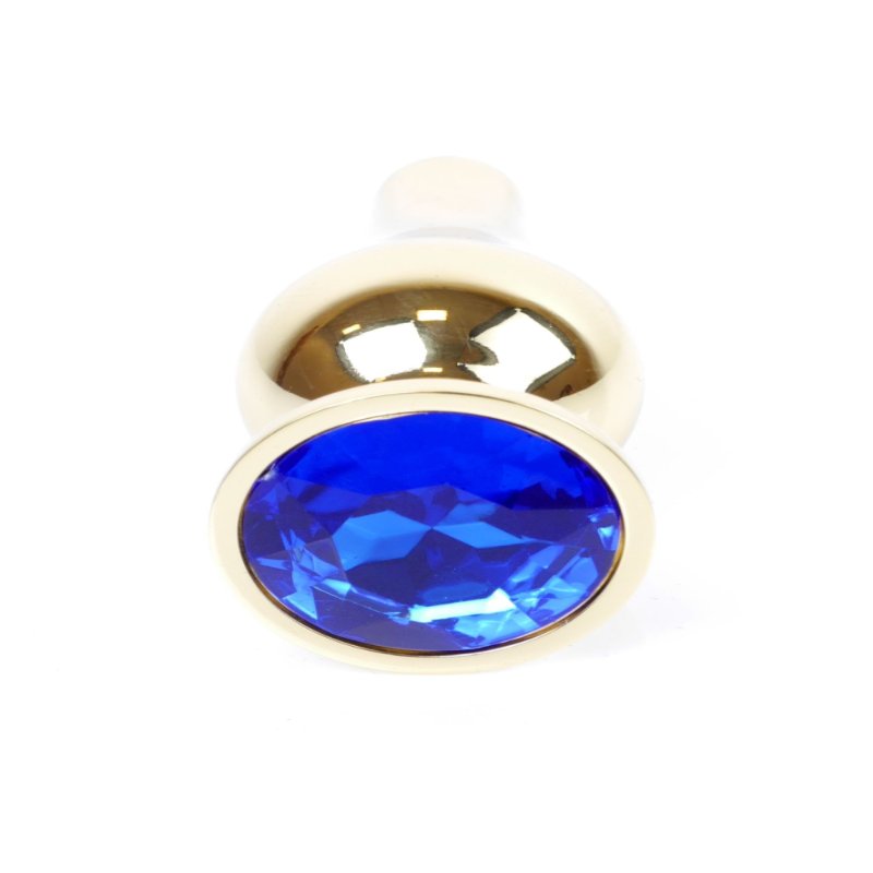 Анальна пробка - Jewellery Gold Long Plug Dark Blue