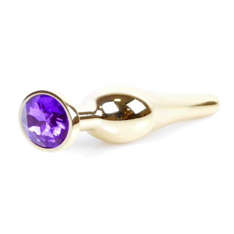 Анальна пробка - Jewellery Gold Long Plug Purple