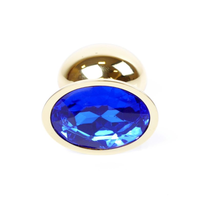 Анальна пробка - Jewellery Gold Plug Dark Blue