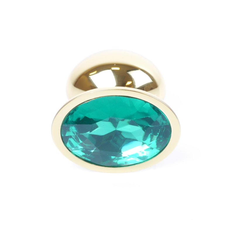 Анальна пробка - Jewellery Gold Plug Green
