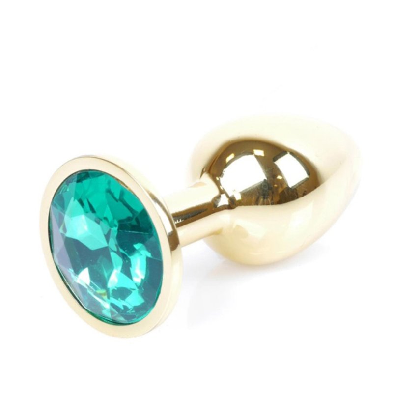 Анальна пробка - Jewellery Gold Plug Green