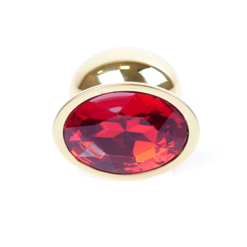 Анальна пробка - Jewellery Gold Plug Red