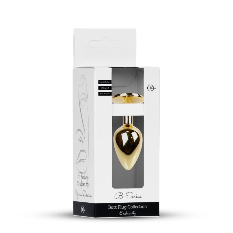Анальна пробка - Jewellery Gold Plug Red
