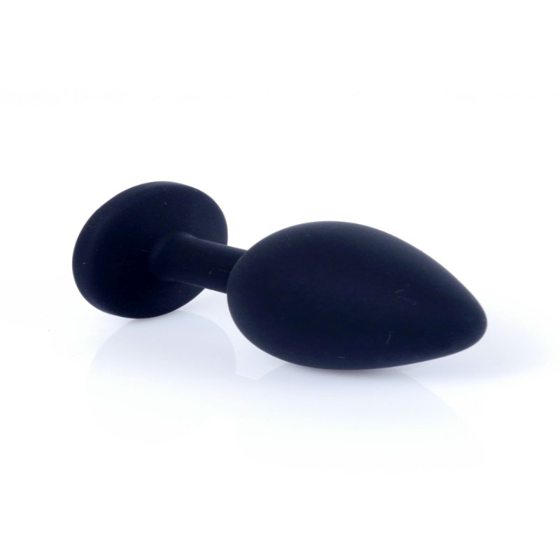 Анальна пробка - Jewellery Silicone Black Plug M Pink