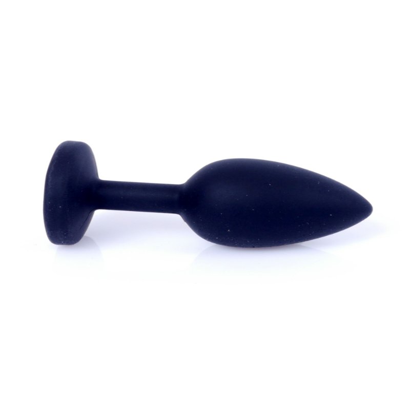 Анальна пробка - Jewellery Silicone Black Plug S Pink