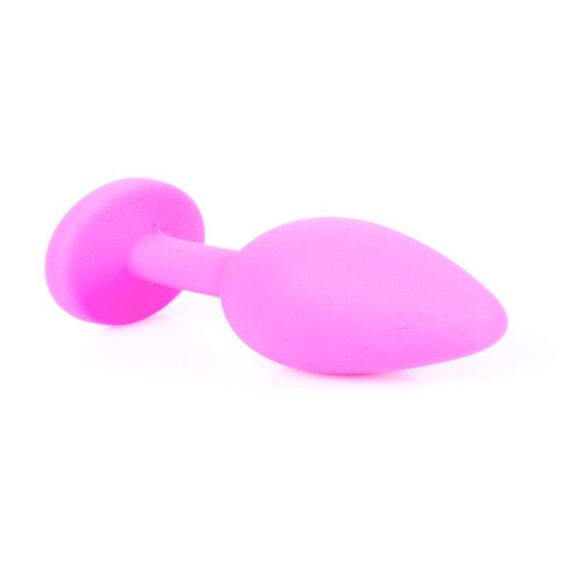 Анальна пробка - Jewellery Silicone Pink Plug M Light Blue
