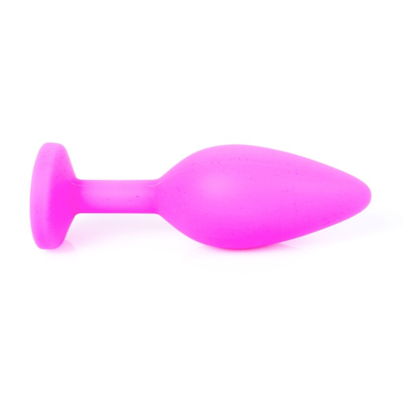 Анальна пробка - Jewellery Silicone Pink Plug M Light Blue