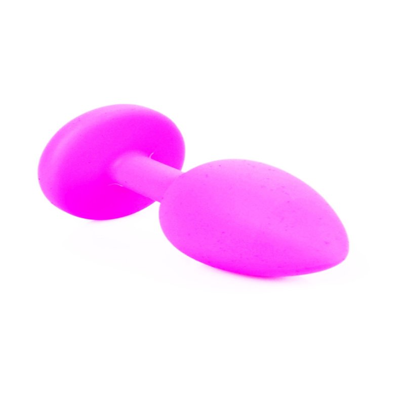 Анальна пробка - Jewellery Silicone Pink Plug S Light Blue