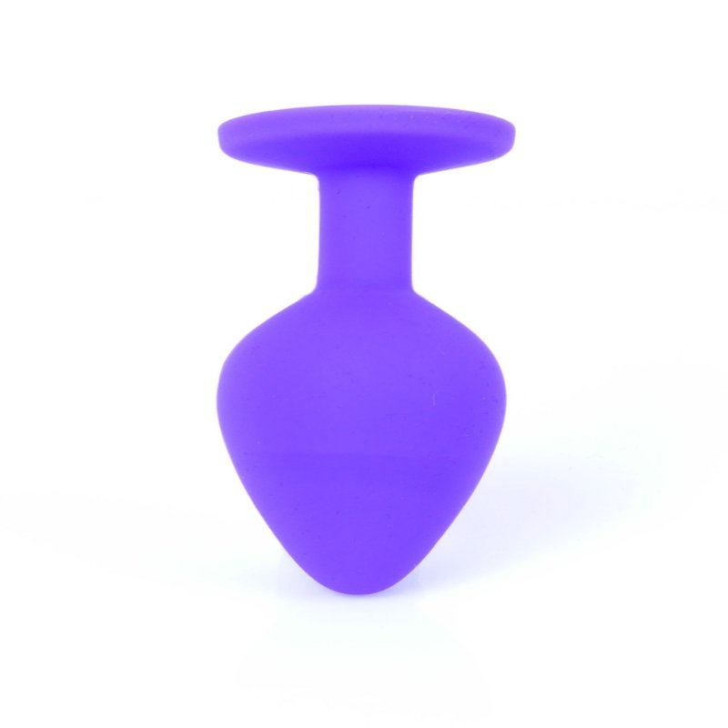 Анальна пробка - Jewellery Silicone Purple Plug M Red
