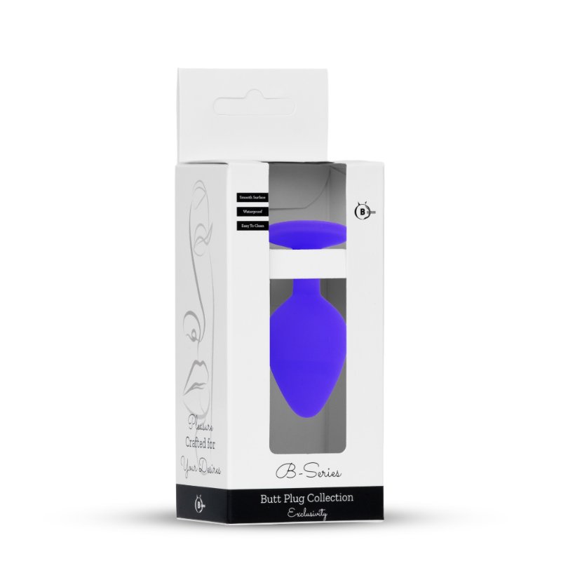 Анальна пробка - Jewellery Silicone Purple Plug M Red