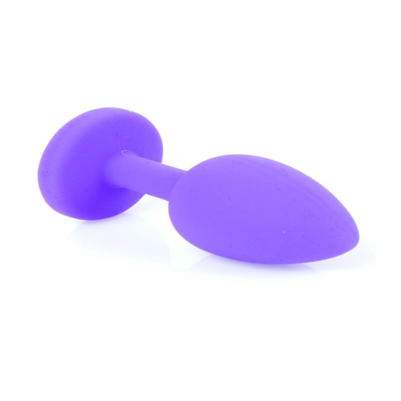 Анальна пробка - Jewellery Silicone Purple Plug S Red