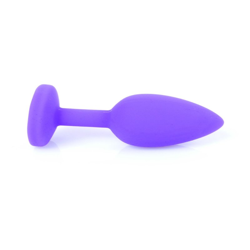 Анальна пробка - Jewellery Silicone Purple Plug S Red