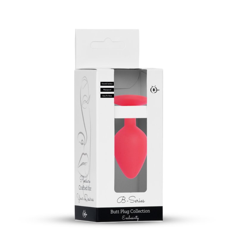 Анальна пробка - Jewellery Silicone Red Plug S Blue