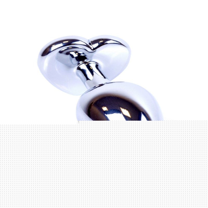 Анальна пробка - Jewellery Silver  Heart PLUG- Dark Blue