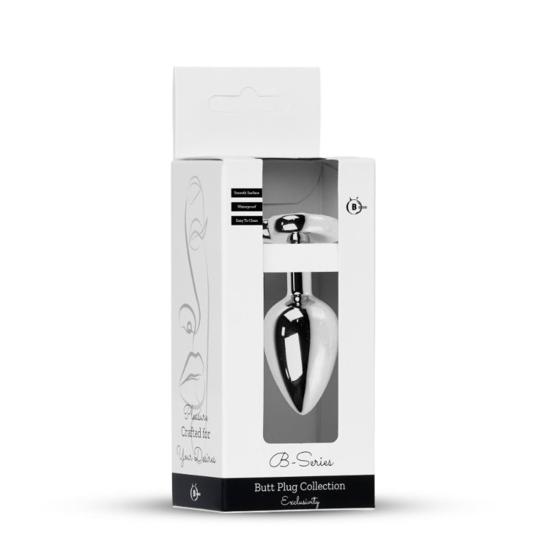 Анальна пробка - Jewellery Silver Heart Plug Red
