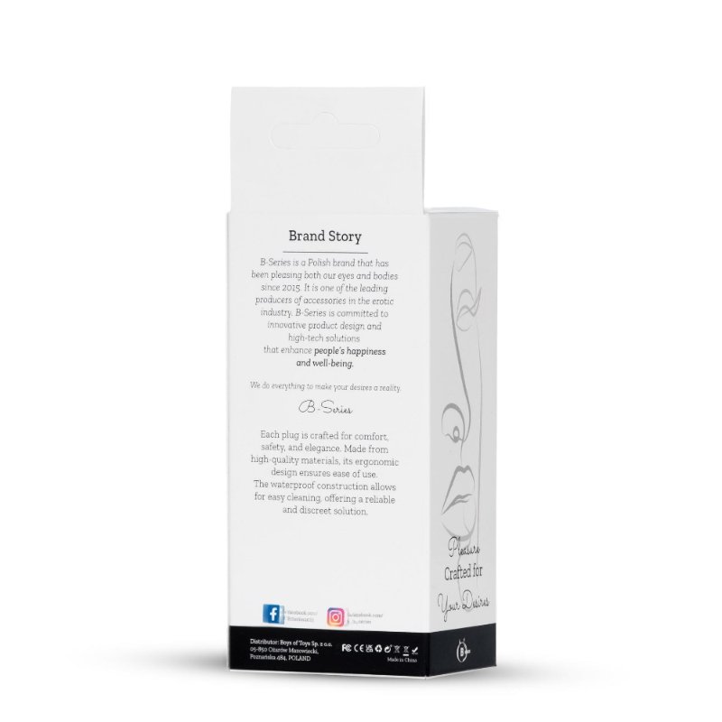Анальна пробка - Jewellery Silver Long Plug Clear