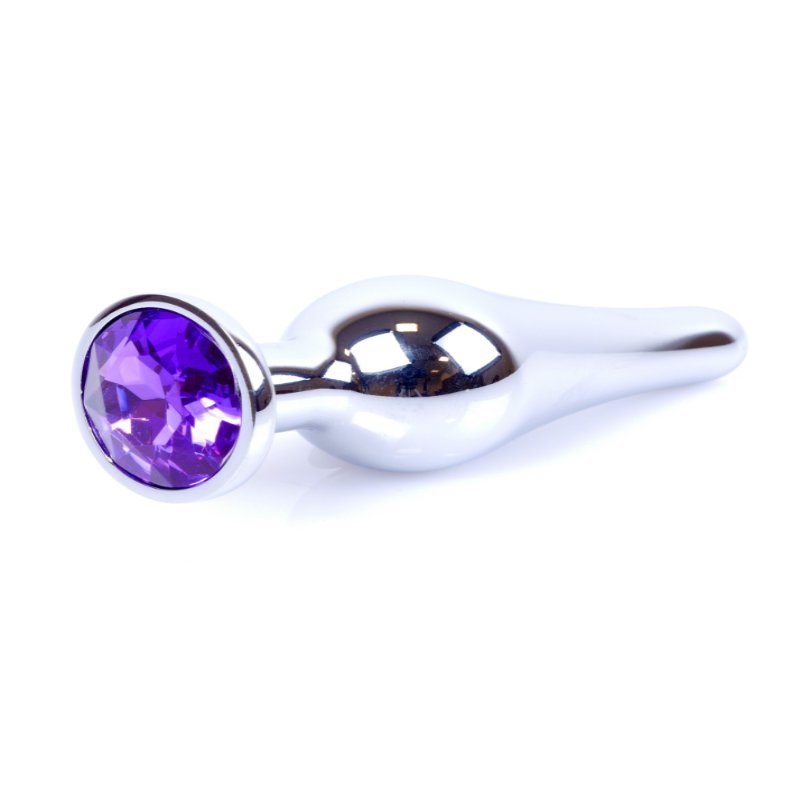 Анальна пробка - Jewellery Silver Long Plug Purple