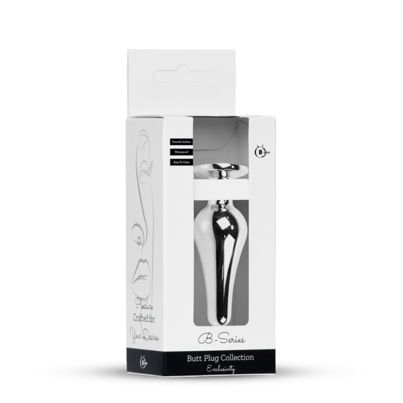 Анальна пробка - Jewellery Silver Long Plug Purple