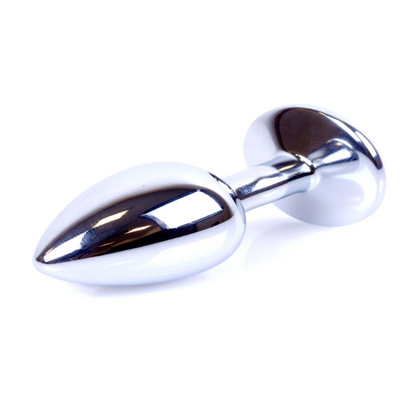 Анальна пробка - Jewellery Silver Plug Black