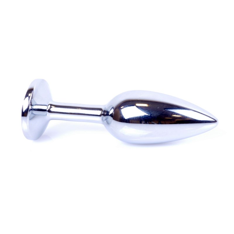 Анальна пробка - Jewellery Silver Plug Black