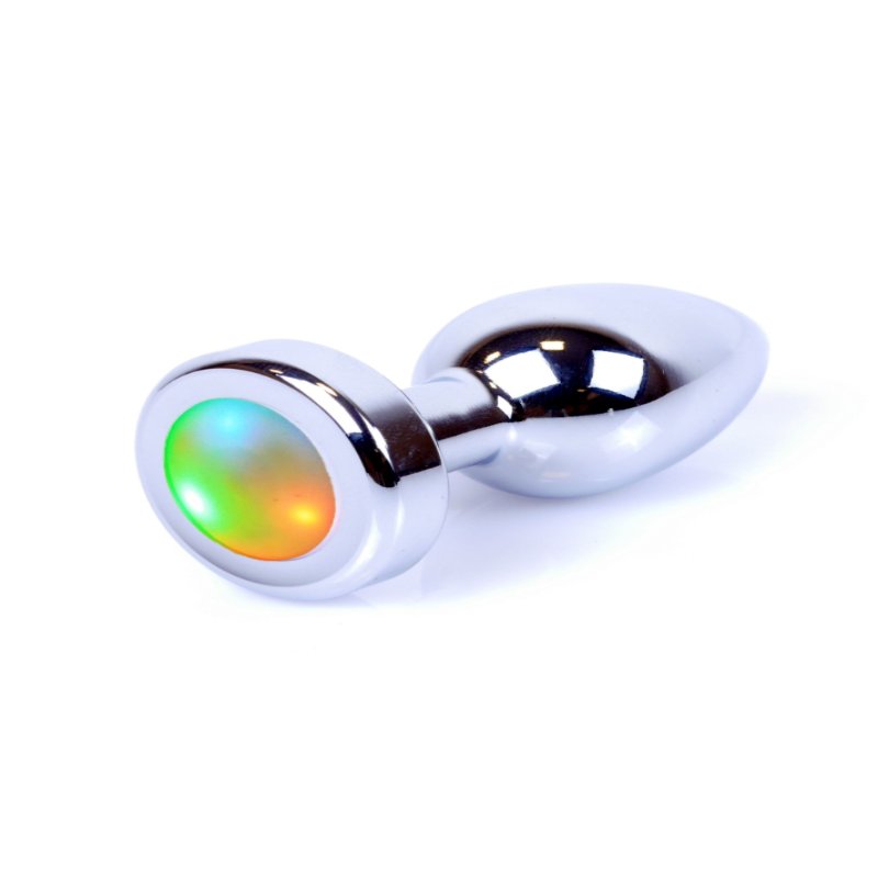 Анальна пробка - Jewellery Silver Plug Disco Flashlight
