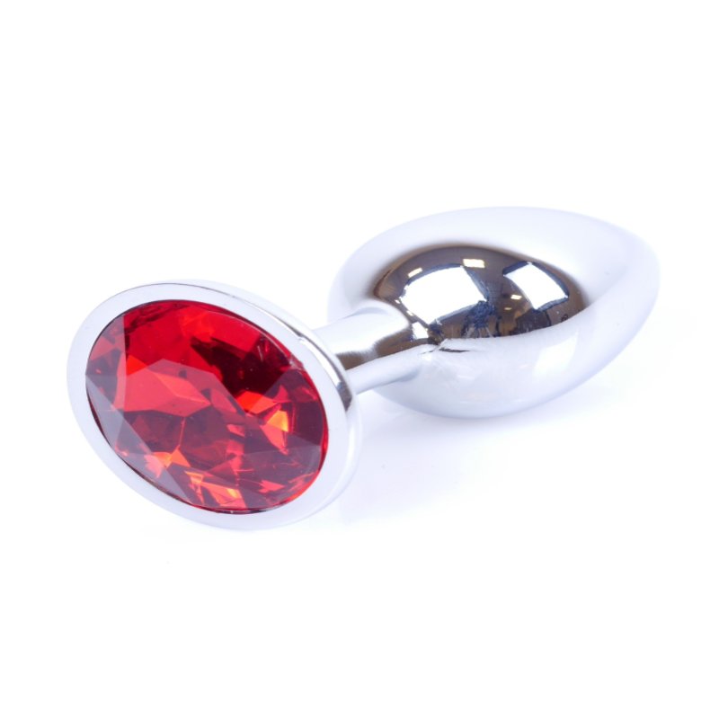 Анальна пробка - Jewellery Silver Plug Red
