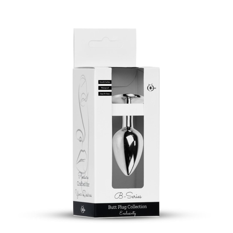 Анальна пробка - Jewellery Silver Plug Red