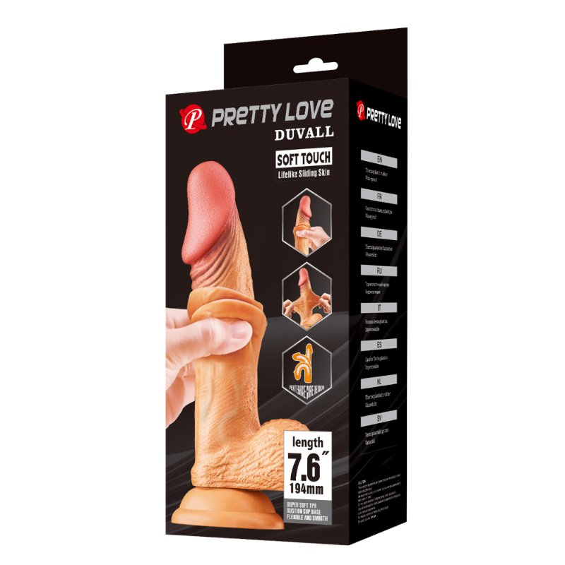Фалоімітатор - Pretty Love Sliding Skin 7.6" Flesh