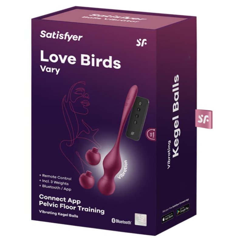 Вагінальні кульки - Satisfyer Love Birds Vary (App) - зображення 1