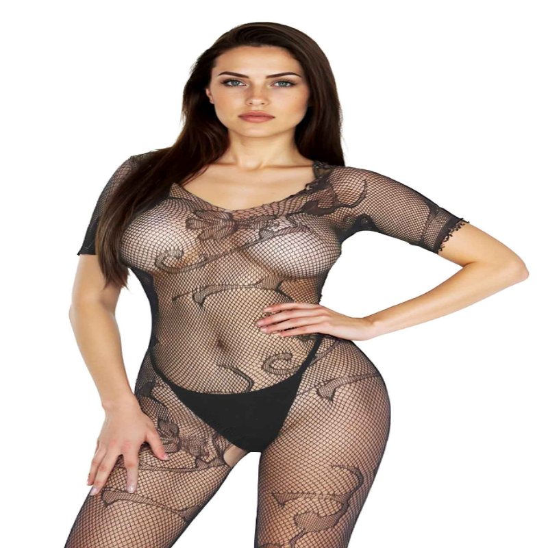 Бодістокінг - Bodystocking 2069, black - One Size