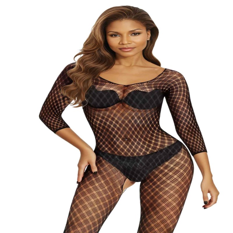 Бодістокінг - Bodystocking 2048, black - One Size