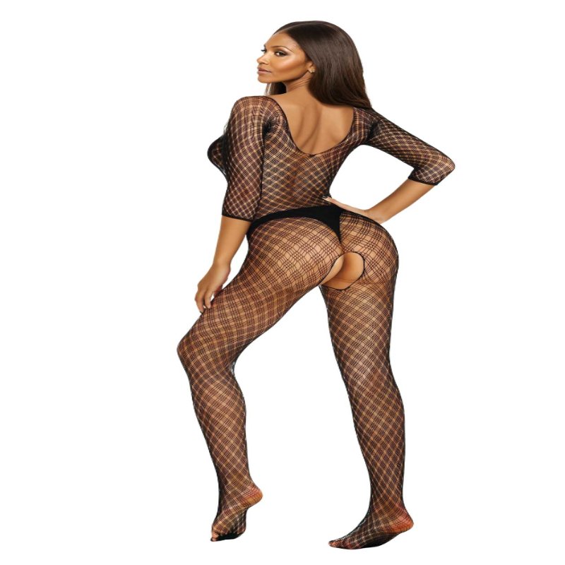Бодістокінг - Bodystocking 2048, black - One Size