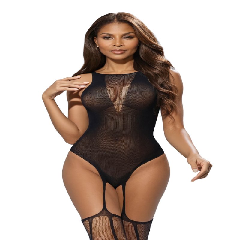 Бодістокінг - Bodystocking 2040, black - One Size