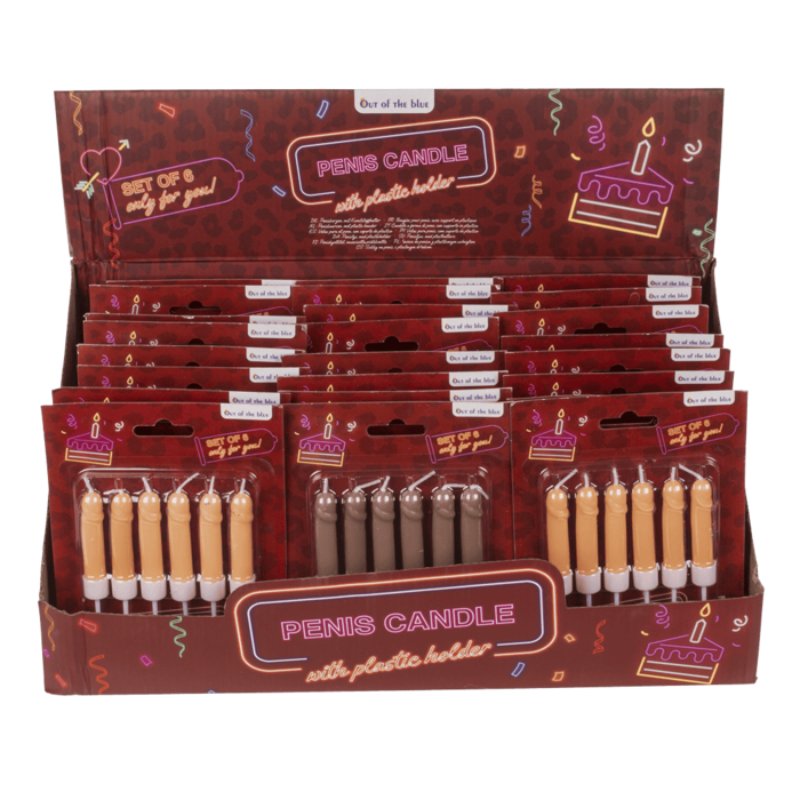 Свічки у вигляді пеніса Penis Candles Flesh, 6  шт.